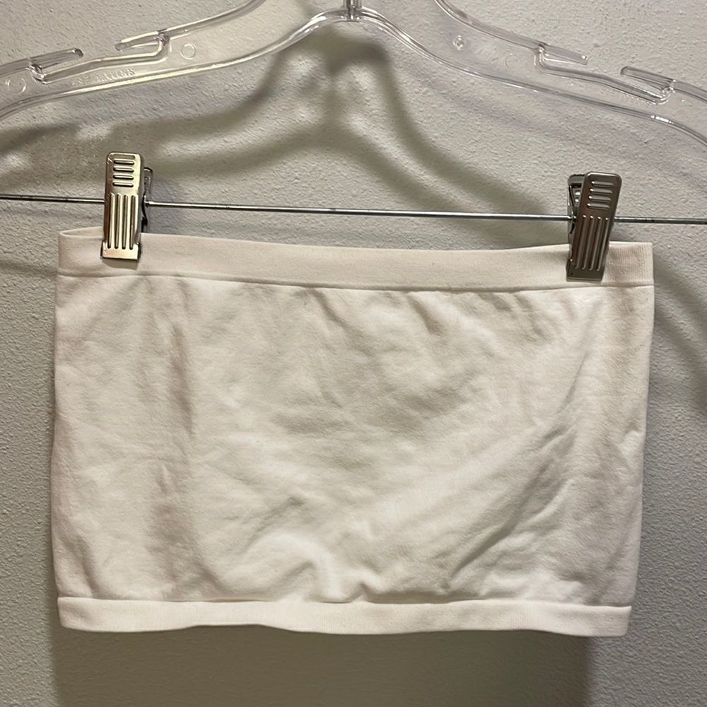 BP undercover white strapless bra